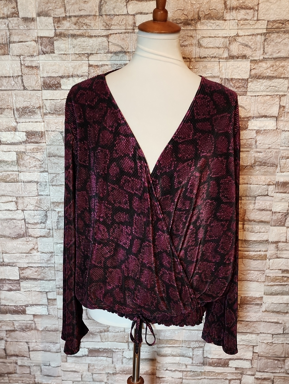 Michael Michael Kors Dark Purple V Neck Blouse
